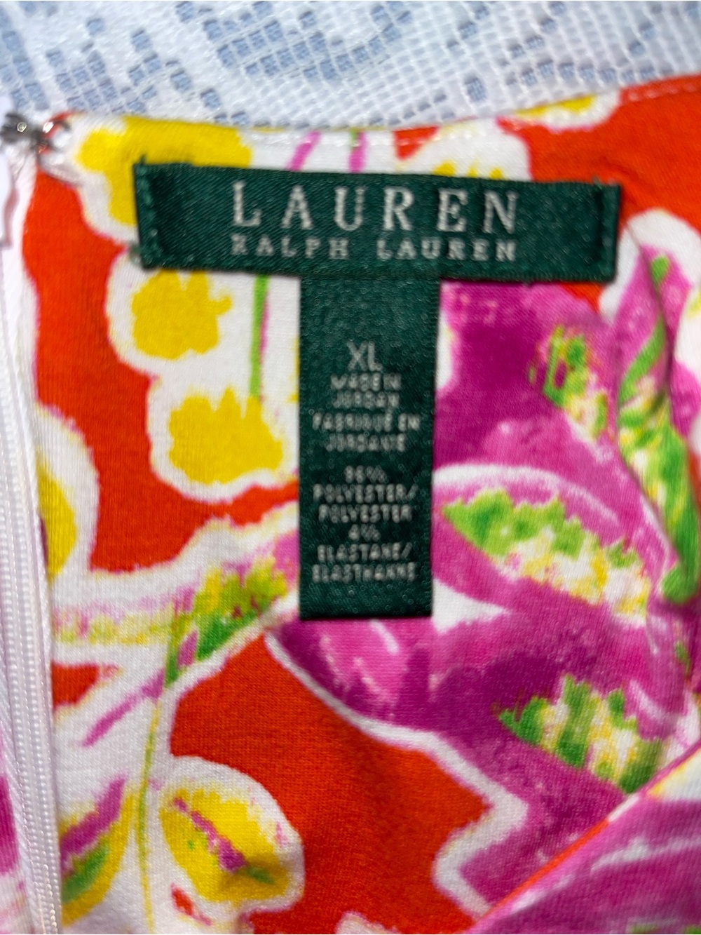 Lauren Ralph Lauren Orange, Pink & Yellow Floral Top - Picture 2 of 7